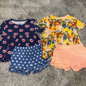 4T Posh Peanut peplum set short set bundle